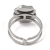 304 Stainless Steel Enamel Open Cuff Rings for Women RJEW-F166-44P-01-3