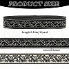 10 Yards Ethnic Style Polyester Jacquard Flower Ribbon OCOR-WH0090-041-2