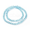 Electroplate Transparent Glass Beads Strands EGLA-H101-03E-2