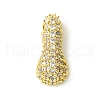 Rack Plating Brass Clear Cubic Zirconia Pendants KK-S378-01G-I-1