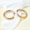 Round 304 Stainless Steel Hoop Earrings EJEW-V005-01G-02-5