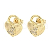 Brass Micro Pave Cubic Zirconia Ear Studs EJEW-P261-29A-G-1