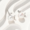 925 Sterling Silver Micro Pave Clear Cubic Zirconia Stud Earrings for Women EJEW-K303-02A-P-3