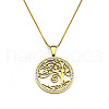 304 Stainless Steel Pendant Necklaces NJEW-S007-28G-1