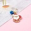 Christmas Theme Light Gold Alloy Enamel Pendants X1-HJEW-JM00469-5