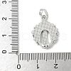 Brass Pave Natural White Shell Religion Pendants KK-S522-23P-A-3