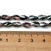 Transparent Electroplate Glass Beads Strands GLAA-K064-03A-HP01-4