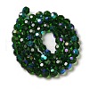 Electroplate Transparent Glass Beads Strands EGLA-A035-T8mm-L10-2