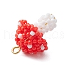 Seed Beads Beaded Charms PALLOY-MZ00339-05-4