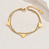 Elegant Stainless Steel Box Chain Double-layer Bracelets LH8977-5
