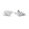 304 Stainless Steel Grass Stud Earrings for Women EJEW-F300-04P-2
