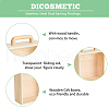 Transparent Acrylic Sliding Lid Wooden Gift Boxes with Handle CON-WH0078-28-4