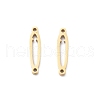 304 Stainless Steel Oval Connector Charms STAS-M111-04G-1