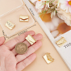 Beebeecraft 6Pcs Brass Locket Pendants KK-BBC0015-55-3