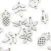 Non-Tarnish 100Pcs 10 Style 304 Stainless Steel Pendants STAS-LS0001-39-4