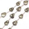 Buddha Natural Pyrite Beads Strands G-I125-55-1