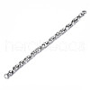 201 Stainless Steel Rope Chain Bracelet for Men Women BJEW-S057-78-2