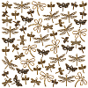   96Pcs 6 Style Tibetan Style Alloy Pendants TIBEP-PH0001-70-1