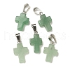 Natural Green Aventurine Pendants G-Z067-04P-03-2