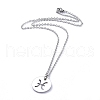 304 Stainless Steel Pendant Necklaces NJEW-E147-03P-2