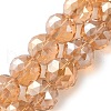 Transparent Electroplate Glass Beads Strands EGLA-N002-34D-F01-1