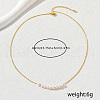 Elegant Natural Freshwater Pearl Rice Beaded Metal Chain Necklaces for Women XK5960-8