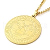 304 Stainlessa Steel Curb Chain Pendant Necklaces NJEW-H034-02G-1