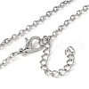 304 Stainless Steel Glass Space Pendant Necklaces NJEW-JN05192-03-5