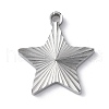 304 Stainless Steel Pendants STAS-D025-04P-02-1