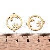 Ion Plating(IP) 304 Stainless Steel Hollow Connector Charms STAS-P332-09G-2