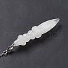 Natural Quartz Crystal Pointed Dowsing Pendulums AJEW-B020-06P-09-5