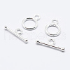 925 Sterling Silver Toggle Clasps X-STER-K167-078S-2