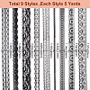 Gorgecraft 8 Styles Polyester Lace Trim OCOR-GF0002-56-2