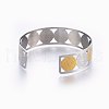 PVD Vacuum Plating 304 Stainless Steel Cuff Bangles X-BJEW-H578-03GP-3
