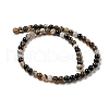 Natural Black Agate Beads Strands G-L555-04-6mm-5