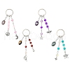 Glass & Alloy & Natural Amethyst Keychain KEYC-YW00146-01-2