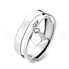 Rhodium Plated 925 Sterling Silver Finger Rings FS-WGD078D-01-5