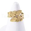 304 Stainless Steel Open Cuff Ring for Women RJEW-Z083-02G-03-1