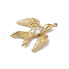 304 Stainless Steel Rhinestone Pendants STAS-V015-05G-2