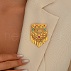 Elegant Middle Eastern Styles Heart Brass Brooches GD0625-3