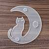 DIY Animal on the Crescent Moon Big Pendant Silicone Molds DIY-F125-03-2