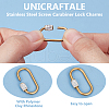 Unicraftale 4Pcs 2 Colors 304 Stainless Steel Screw Carabiner Lock Charms STAS-UN0060-75-5