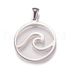 Non-Tarnish 304 Stainless Steel Pendants STAS-N096-01P-1