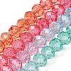 Transparent Painted Glass Beads Strands X1-DGLA-A034-T8mm-A11-2