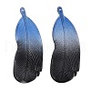 Two Tone Frosted Acrylic Pendants FACR-T007-02A-2