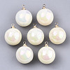 Acrylic Imitation Pearl Pendants X-OACR-N010-020A-01-2