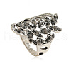 Zinc Alloy Micro Pave Cubic Zirconia Finger Rings QX9437-5
