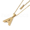 Ion Plating(IP) Initial Letter 304 Stainless Steel Pendant Necklaces NJEW-M199-01G-A-1