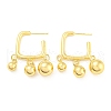 Rack Plating Brass Round Ball Dangle Stud Earrings EJEW-A028-18G-1