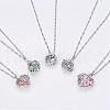 Brass Prayer Box Pendant Necklaces NJEW-JN01862-2